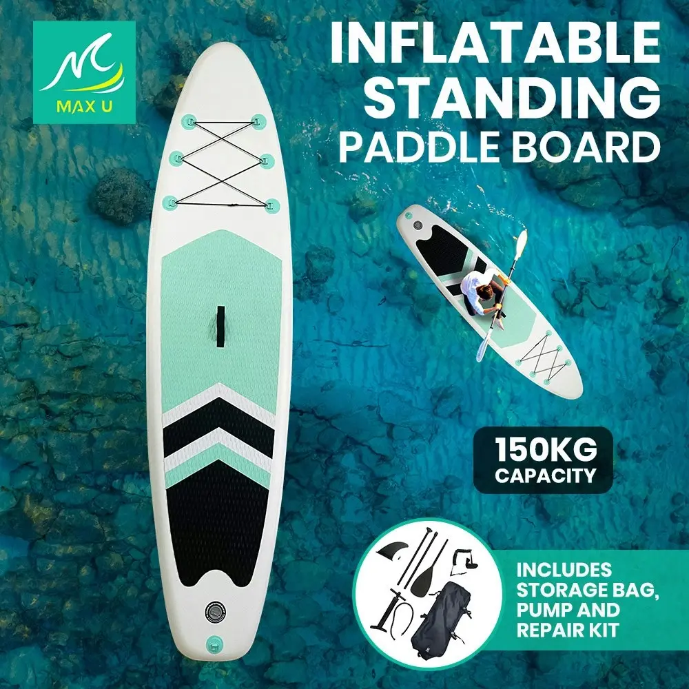 MaxU Inflatable Paddle Board 3.2m SUP Surfboard Stand Up Paddleboard with Bonus Accessories