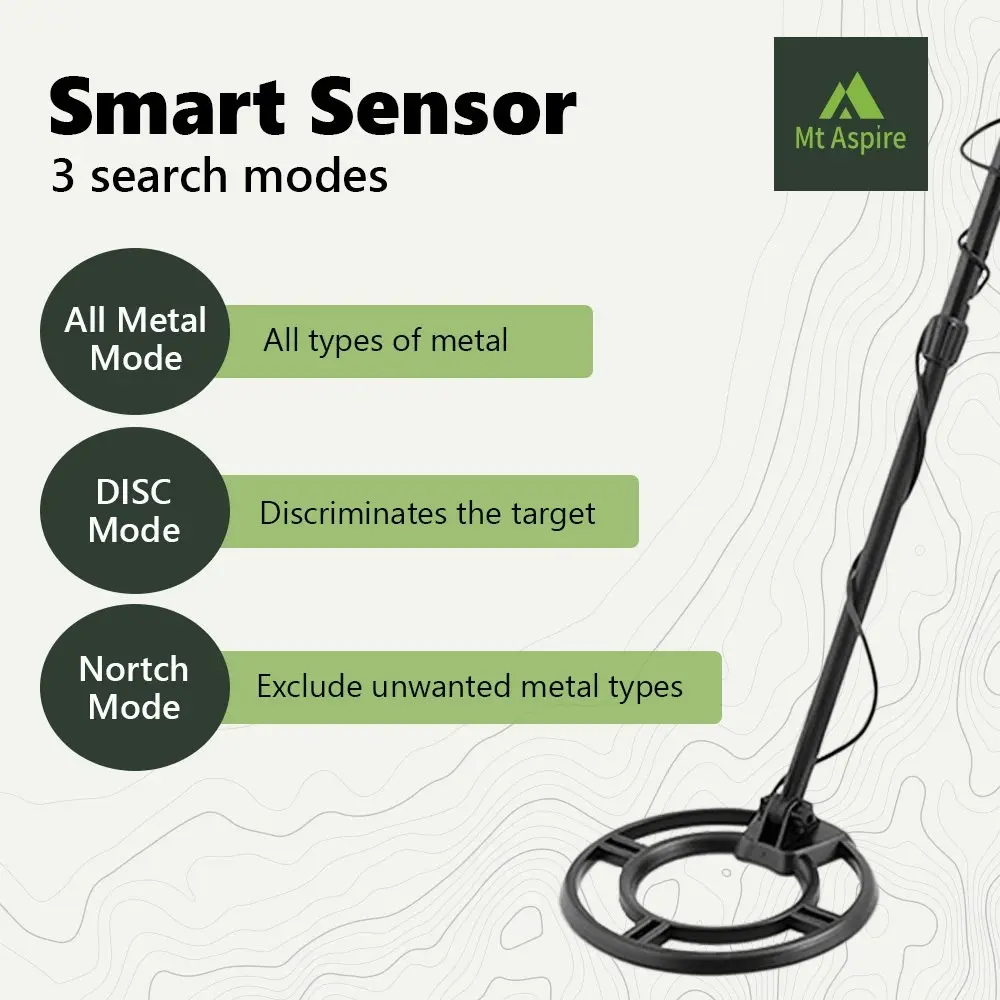 Mt Aspire Professional Metal Detector 200MM LCD Screen Waterproof Mine Gold Digger