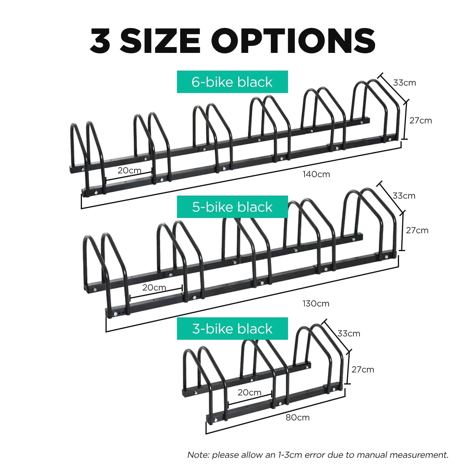 MaxU 1-3 Bikes Stand Bicycle Bike Rack Floor Parking Instant Storage Cycling Portable