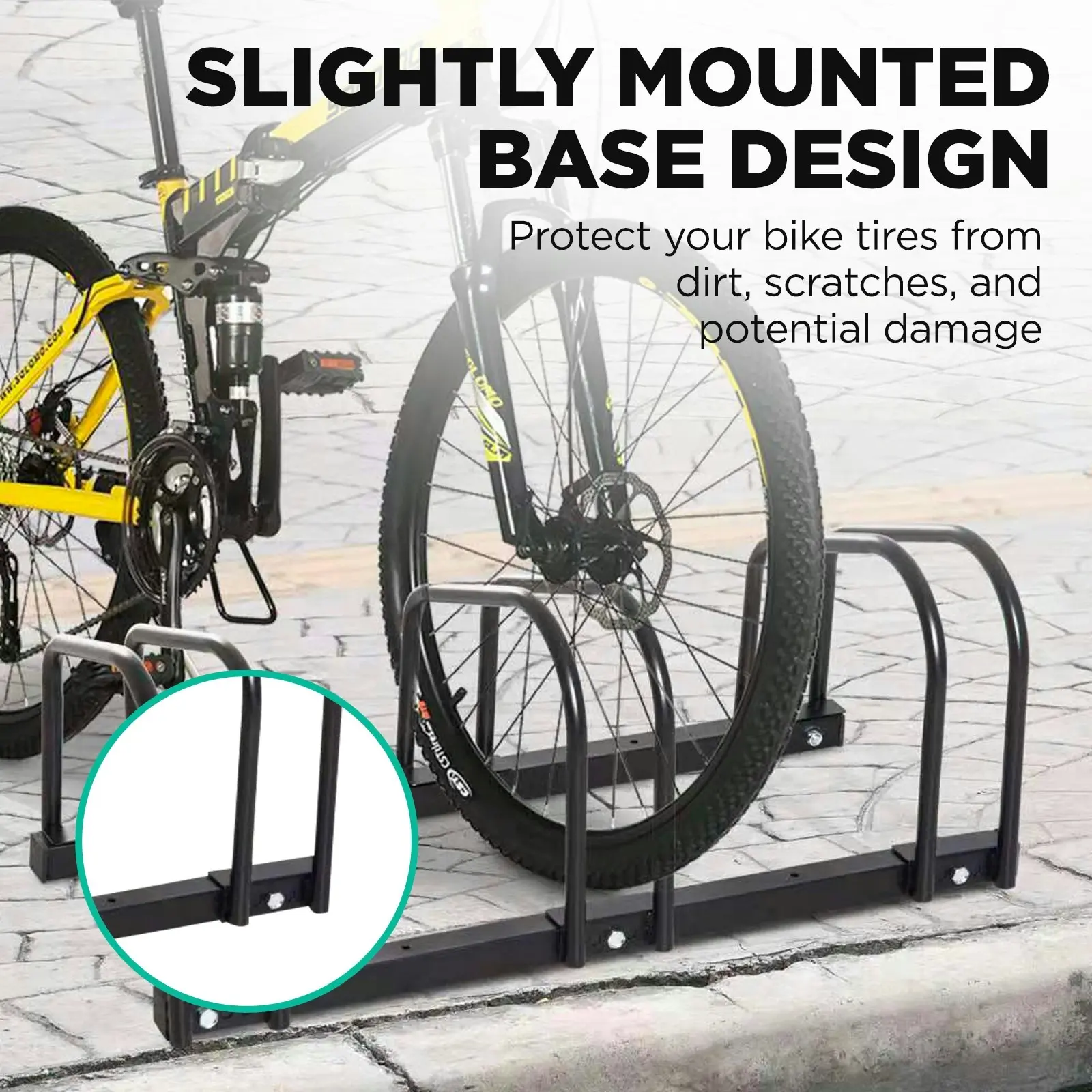 MaxU 1-3 Bikes Stand Bicycle Bike Rack Floor Parking Instant Storage Cycling Portable