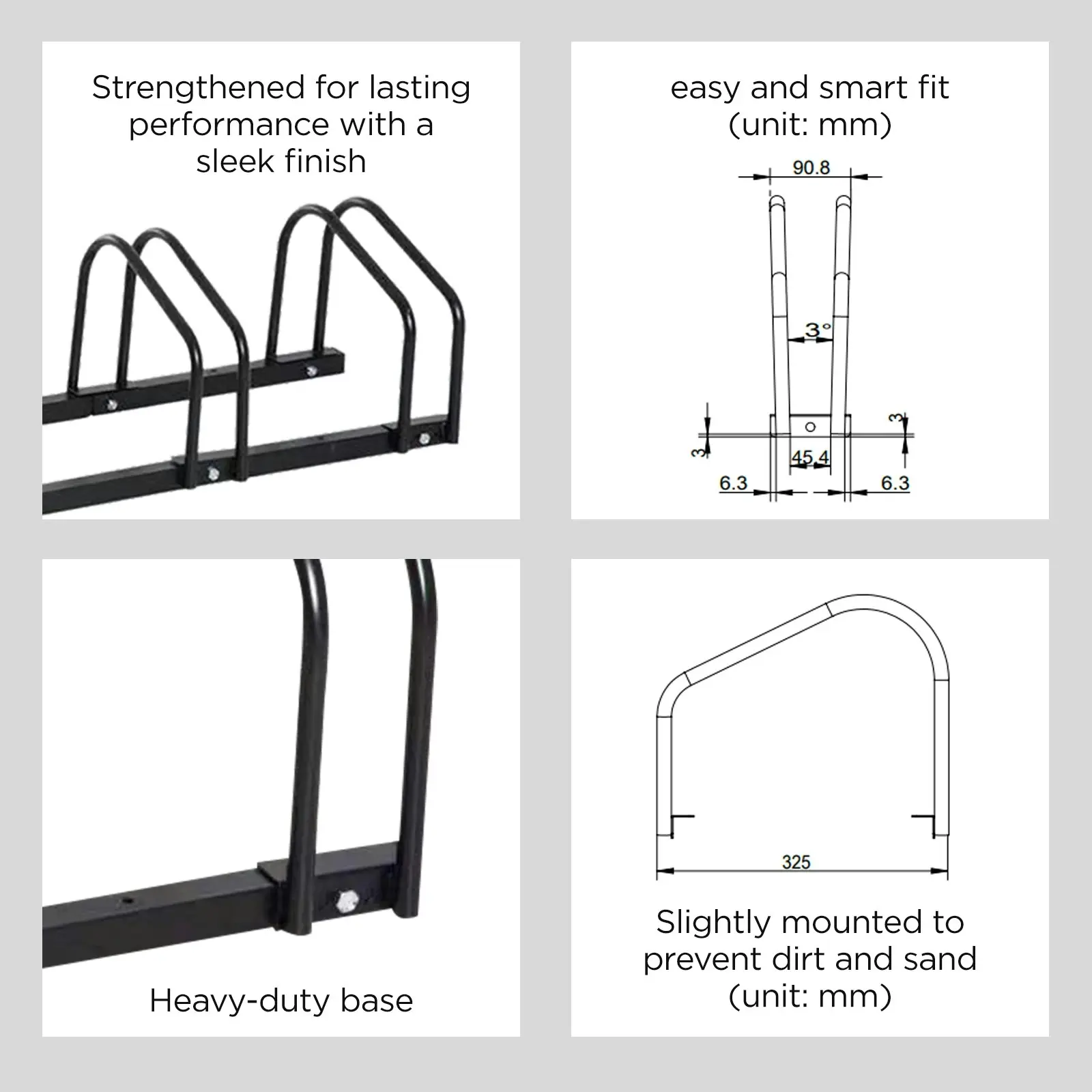 MaxU 1-3 Bikes Stand Bicycle Bike Rack Floor Parking Instant Storage Cycling Portable