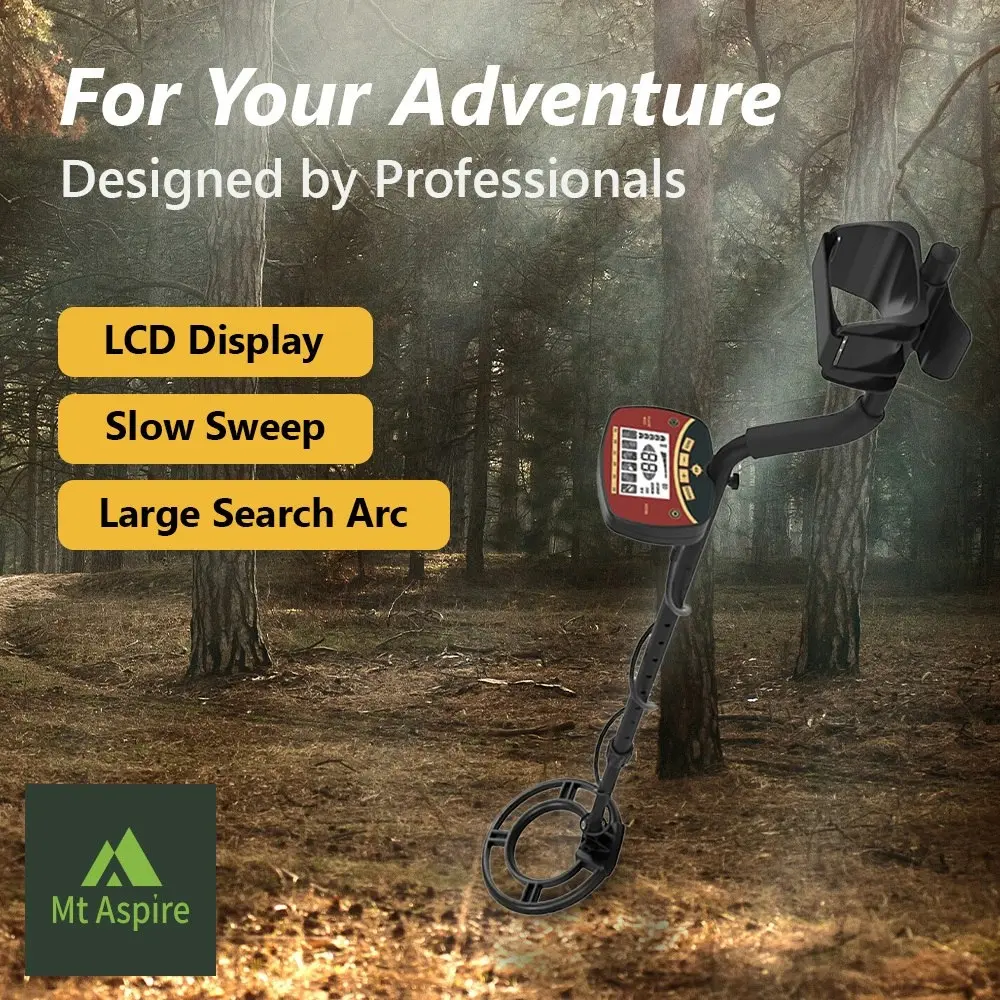 Mt Aspire Professional Metal Detector 240MM LCD Screen Waterproof Mine Gold Digger