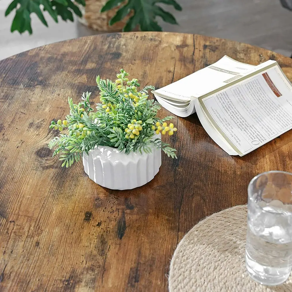 Viviendo Round Coffee Table Industrial style Steel and Wood