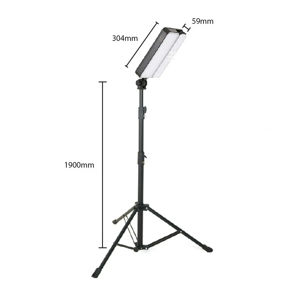 WILDLAND Solar Rechargable Work Light Portable LED Outdoor Waterproof Tripod