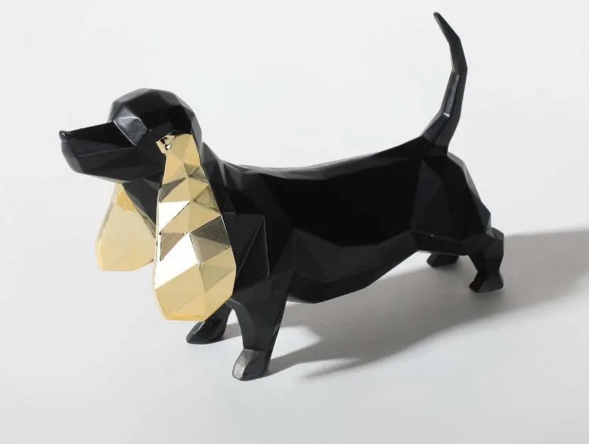 Viviendo Resin Pixel Dog Abstract Art Sculpture Canine figurine sculpture