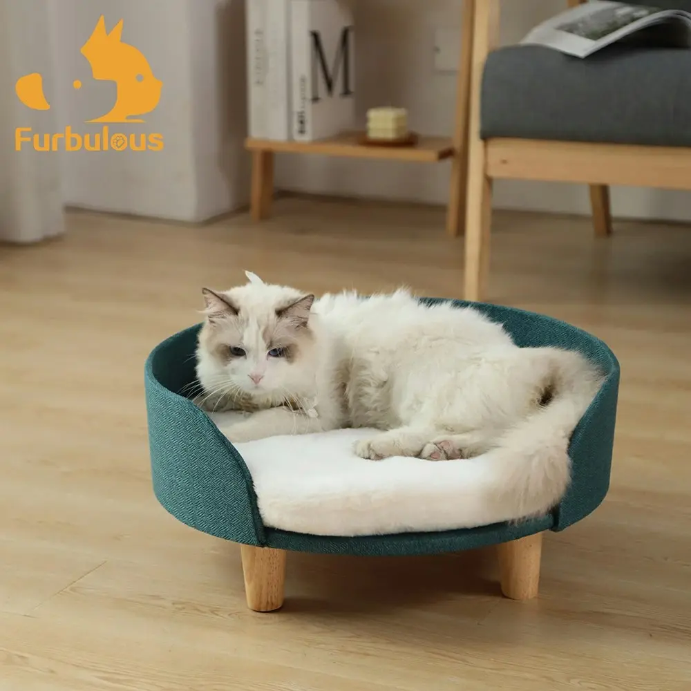 Furbulous Luxury Pet Sofa Bed Round Dog Cat Kitty Puppy Couch Soft Cushion Chair