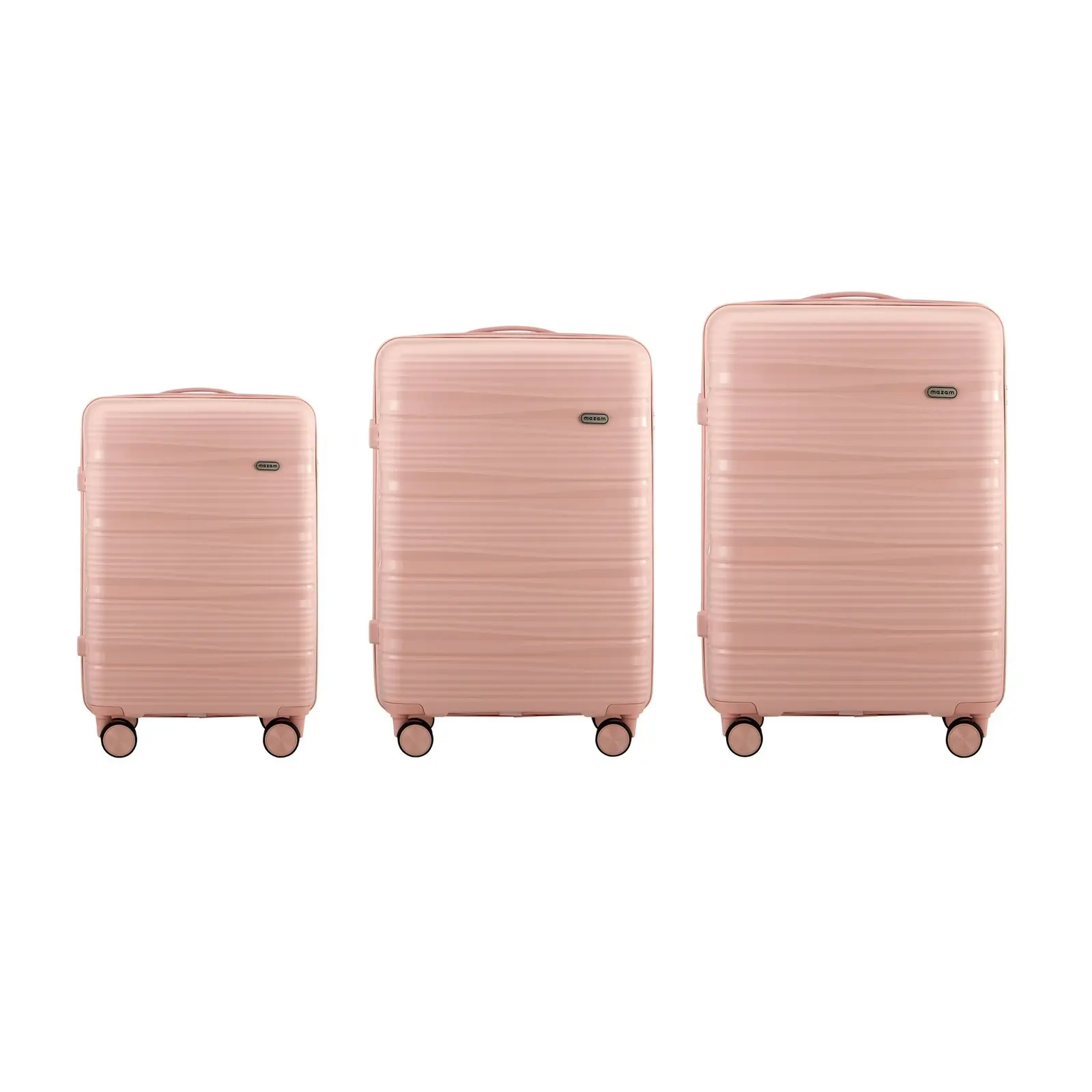 Mazam 3PCS Luggage Suitcase Trolley Set Travel PP Case TSA Lock Storage Pink