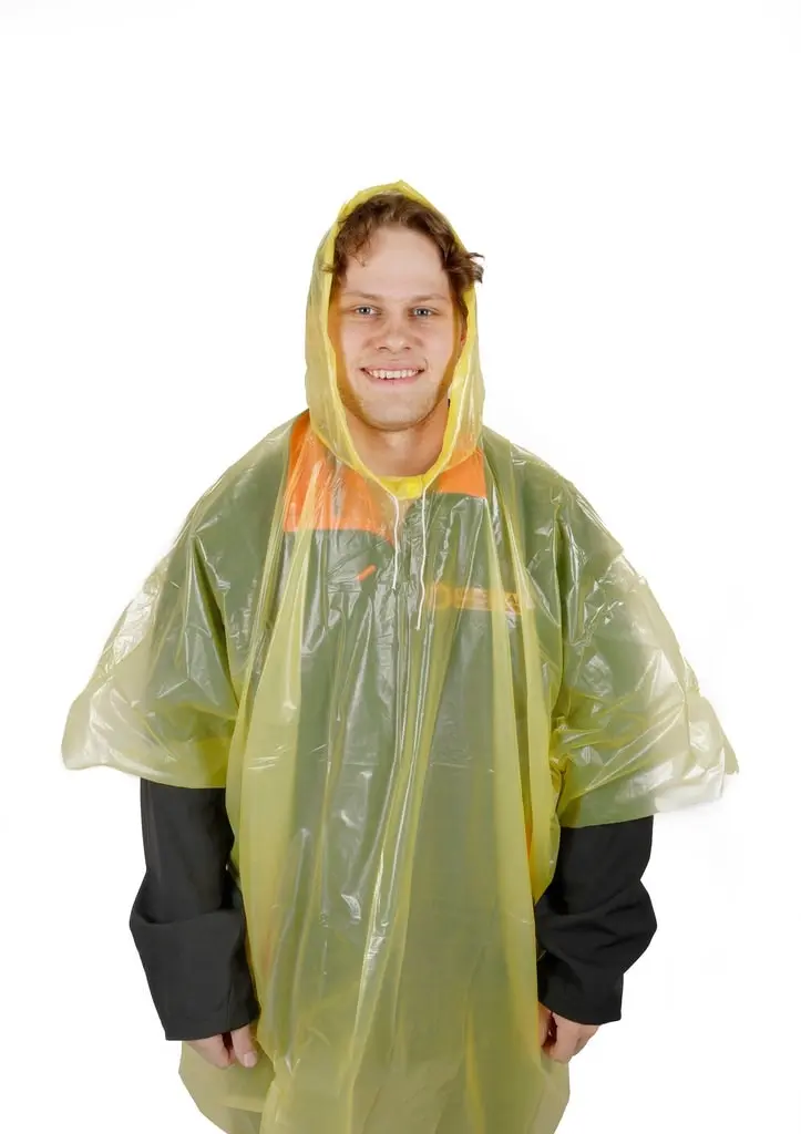 Lightweight Rain Poncho   2 Assorted Colours