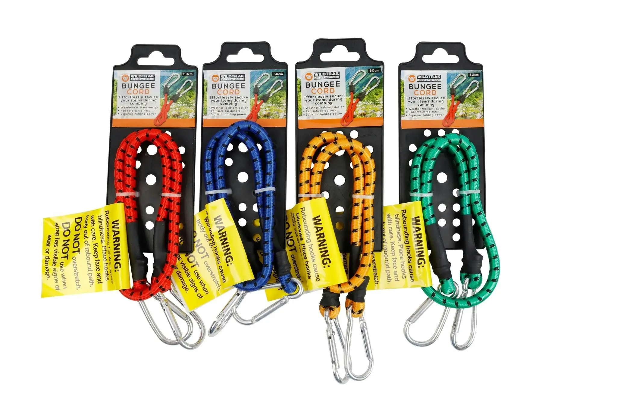 60cm BUNGEE CORD WITH CARABINERS