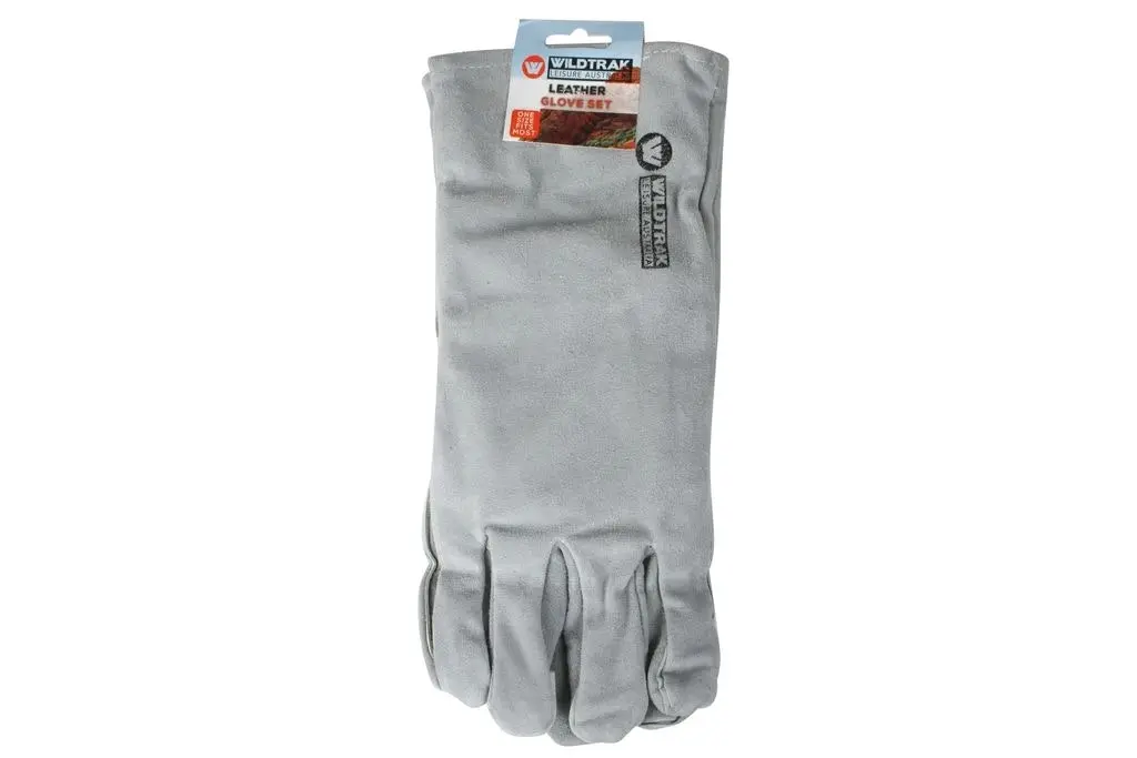 Wildtrak Essential Welding Camping Gloves For Campfire Cooking Leather S/2 Large