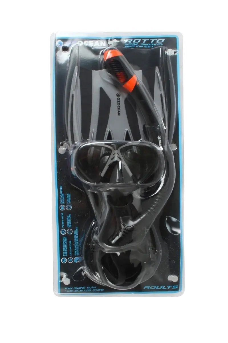 MASK FIN and SNORKEL SET - ROTTO ADULT