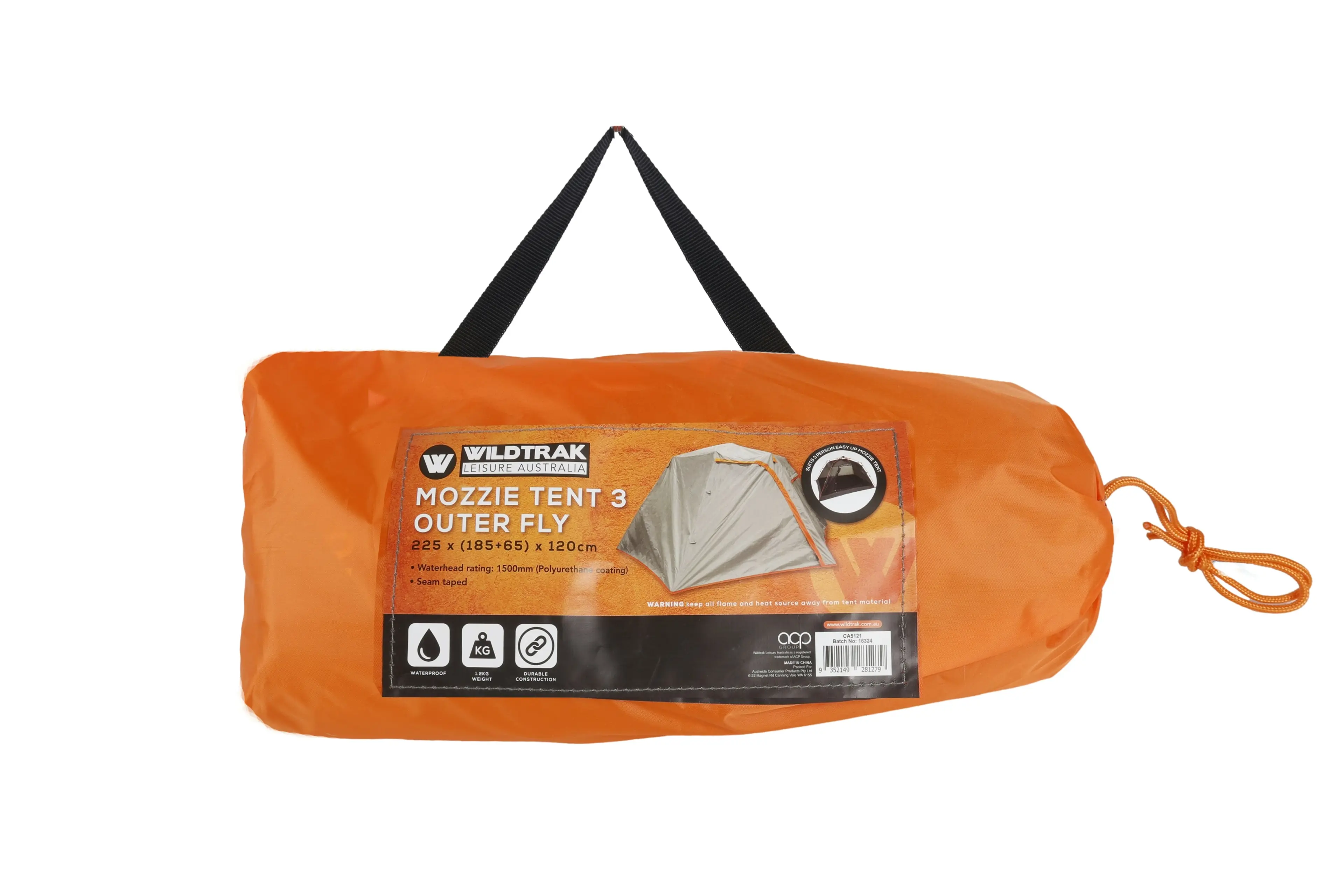 Wildtrak 3 Easy up Mozzie Dome Tent Fly Accessory - HD Weather Protection in Carry Bag