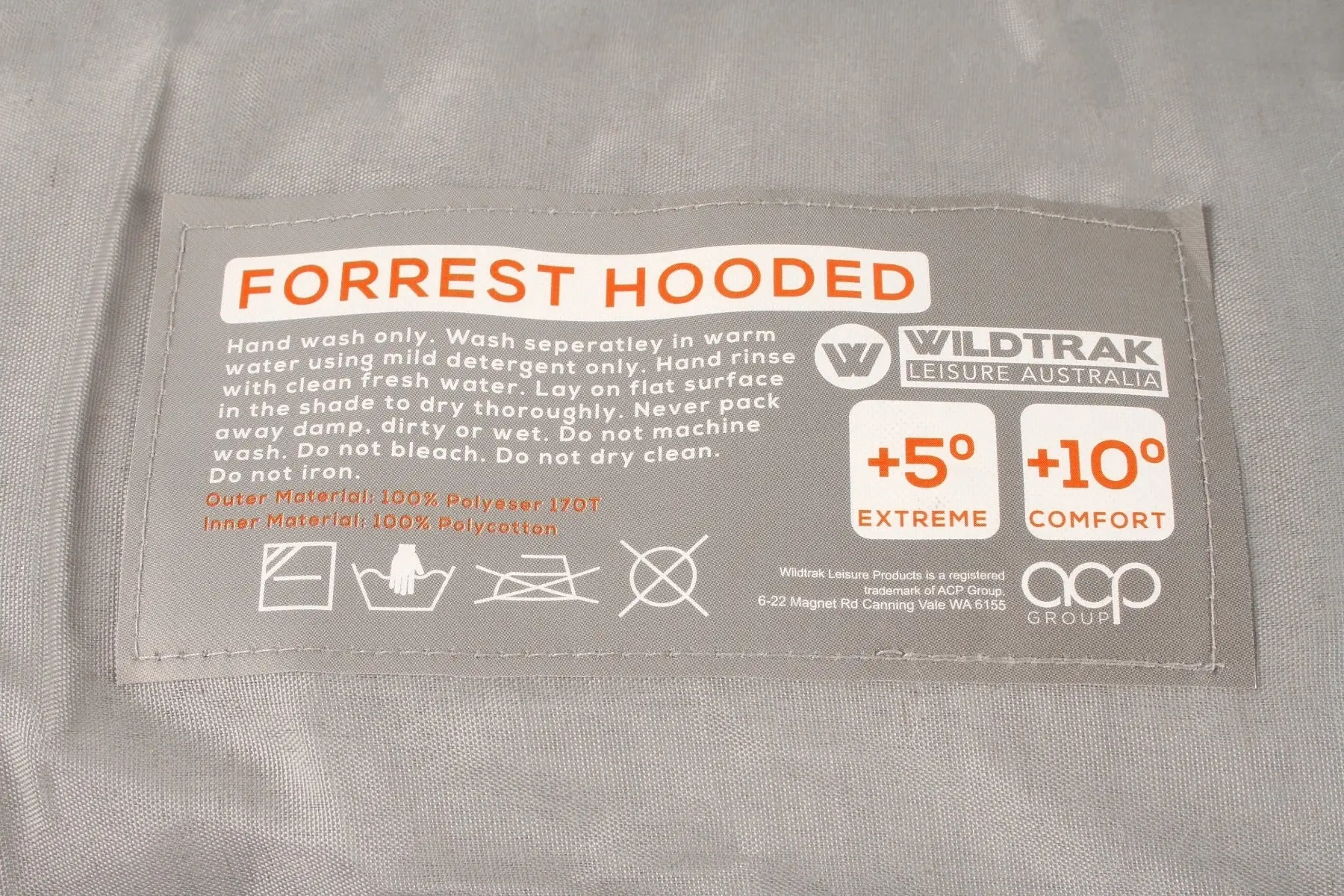 FORREST HOODED SLEEPING BAG | 5 TO 10c