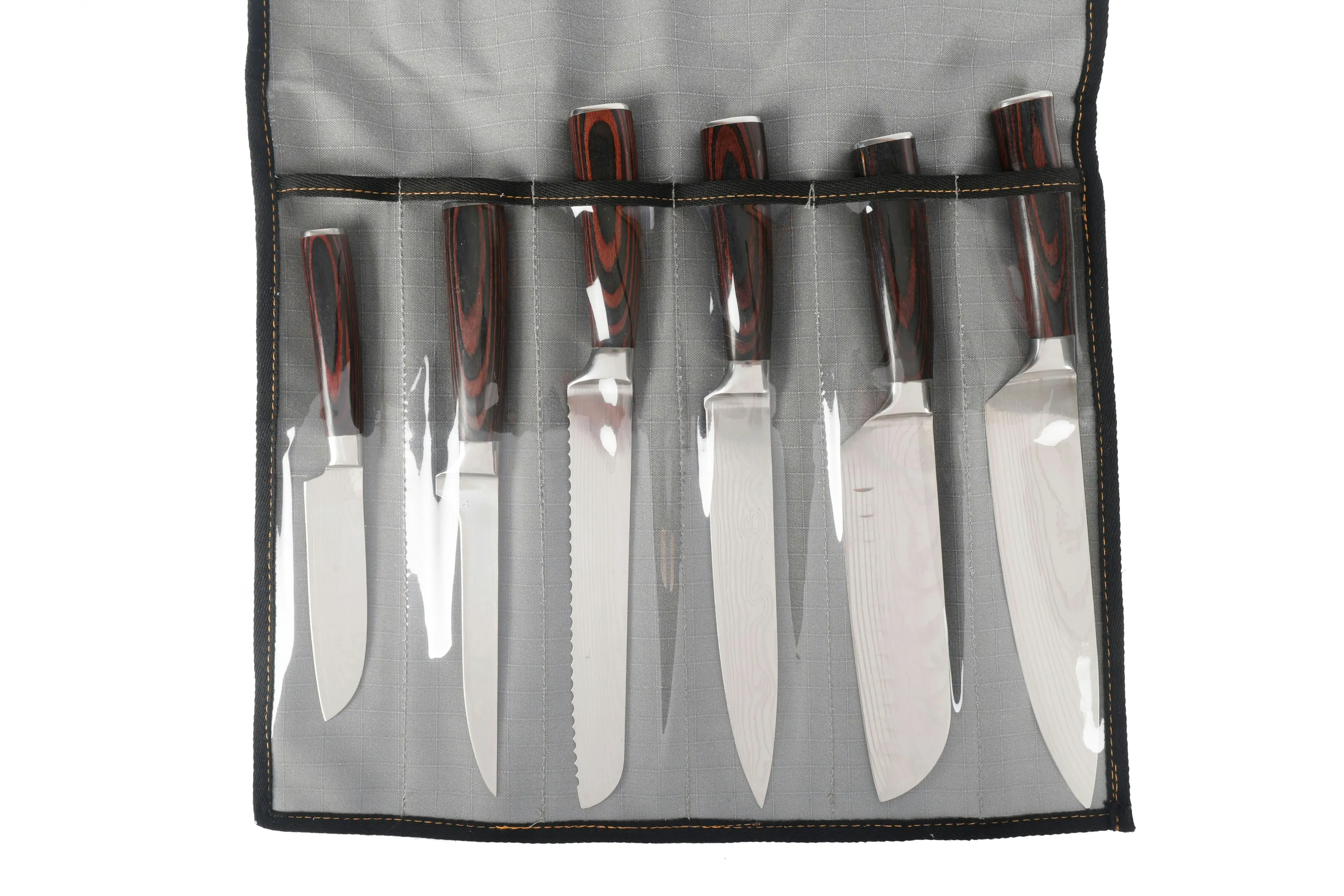 6 Piece 400gsm Ripstop Canvas Knife Wrap