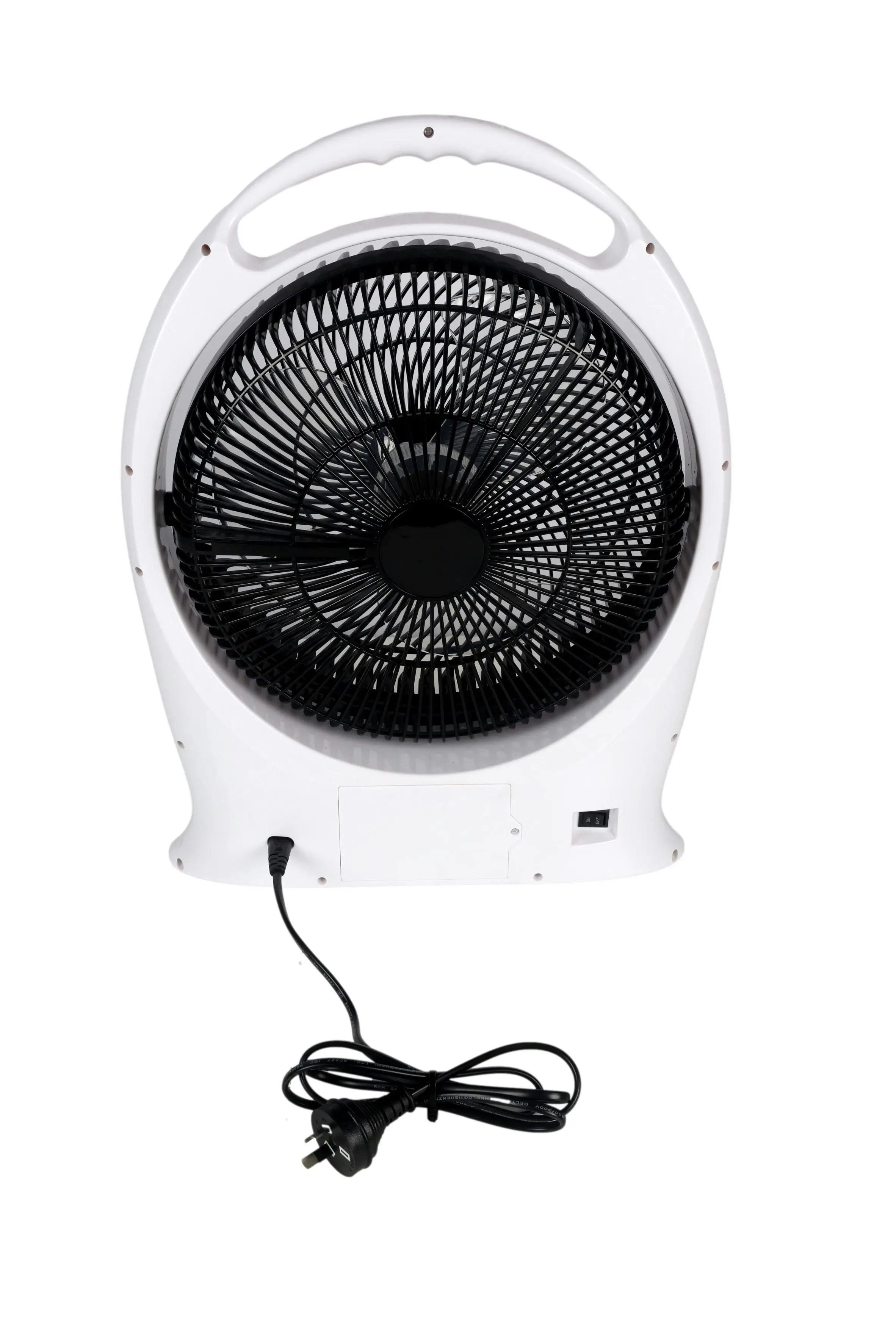 30cm Rechargeable 12v Fan With Led Lights And Power Bank Function