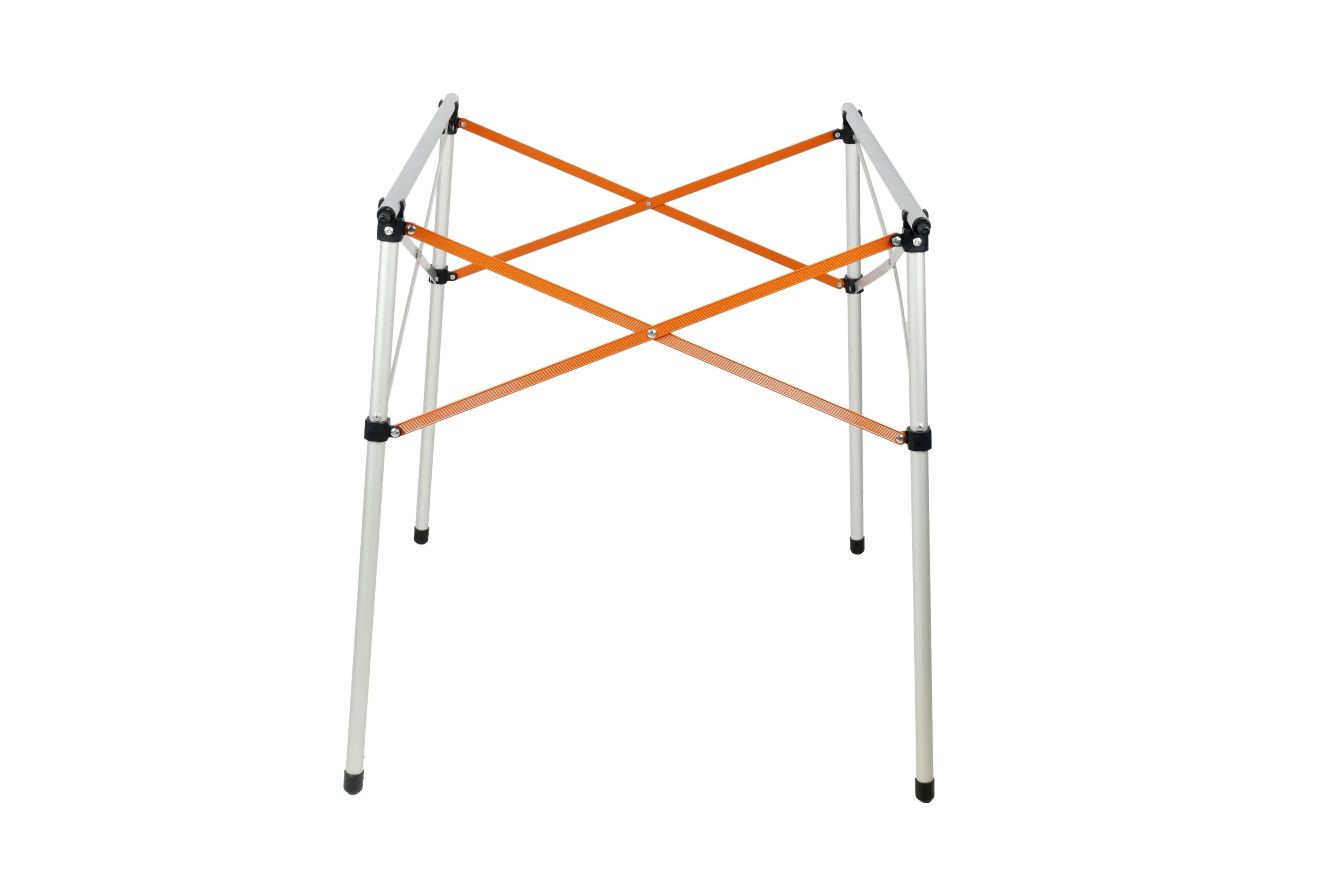 Wildtrak™ 70cm Camp Table, Foldable Frame & Tabletop, Tension Bars, Lightweight Coated Aluminum, Weight Rated 30kg, Carry Bag with Shoulder Strap