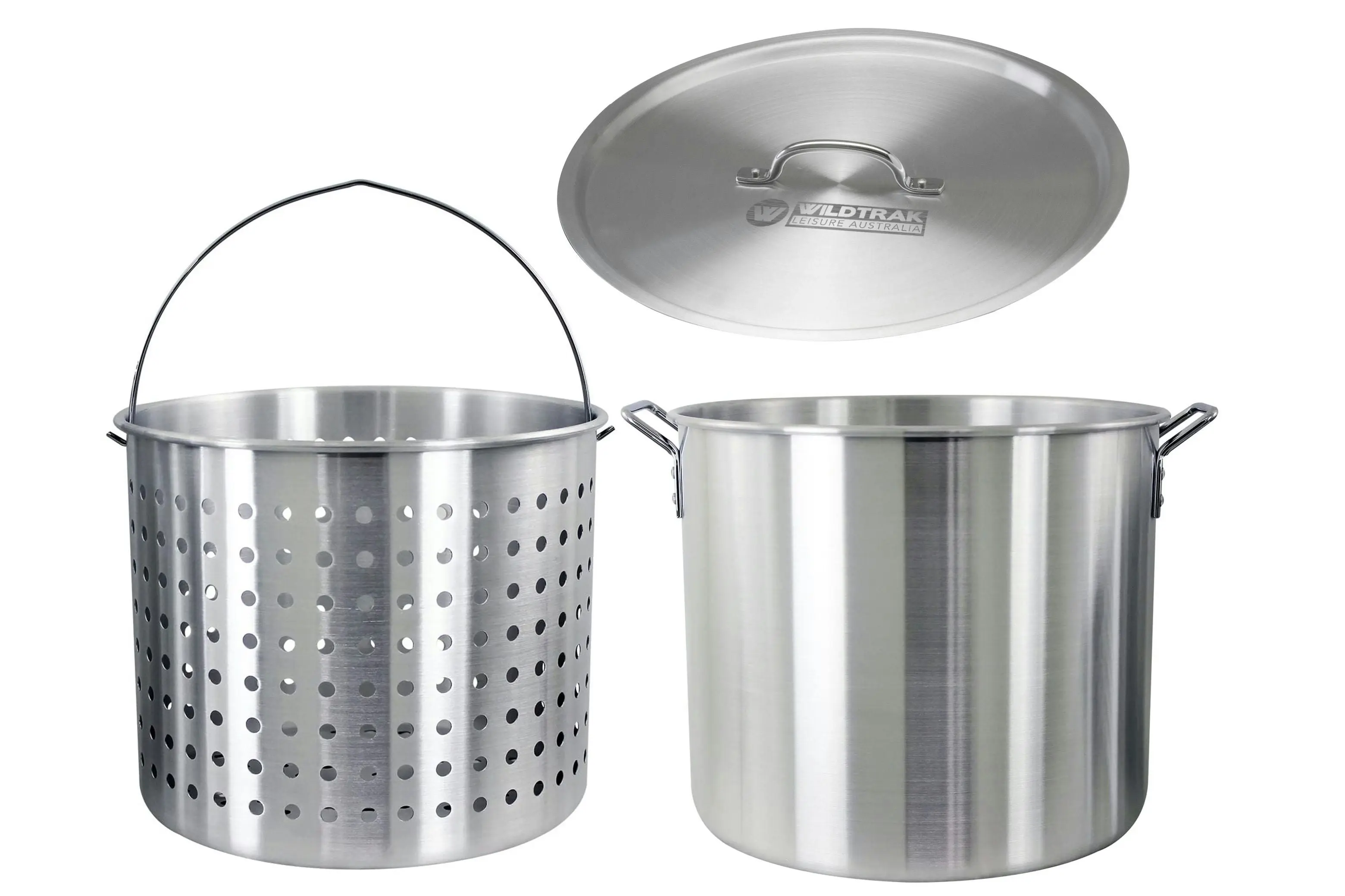 42 Quart Aluminium Stockpot And Basket With Strainer