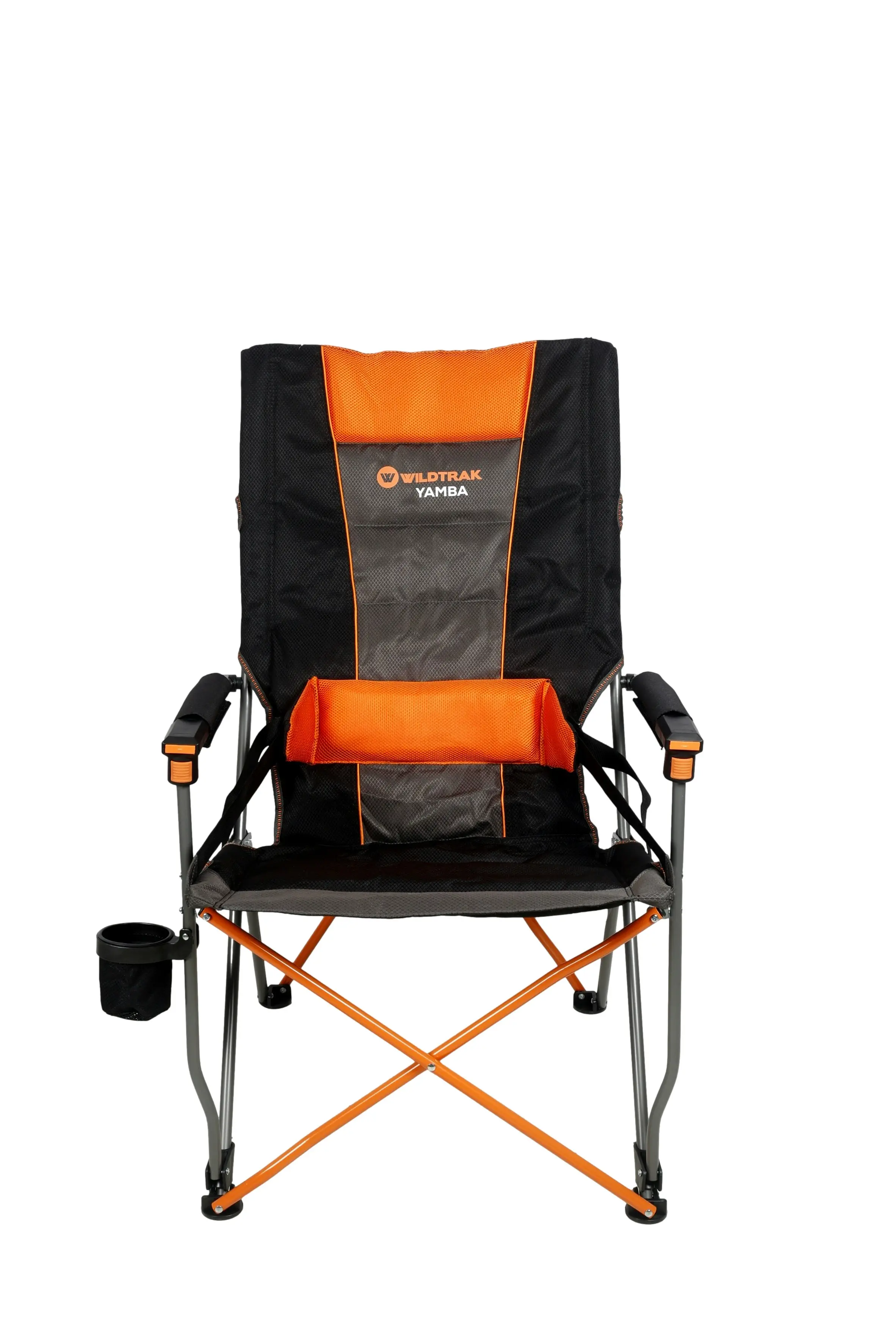 Yamba Solid Arm Chair with Lumbar Support for Camping and Events (Folding Chair + Carry Bag)