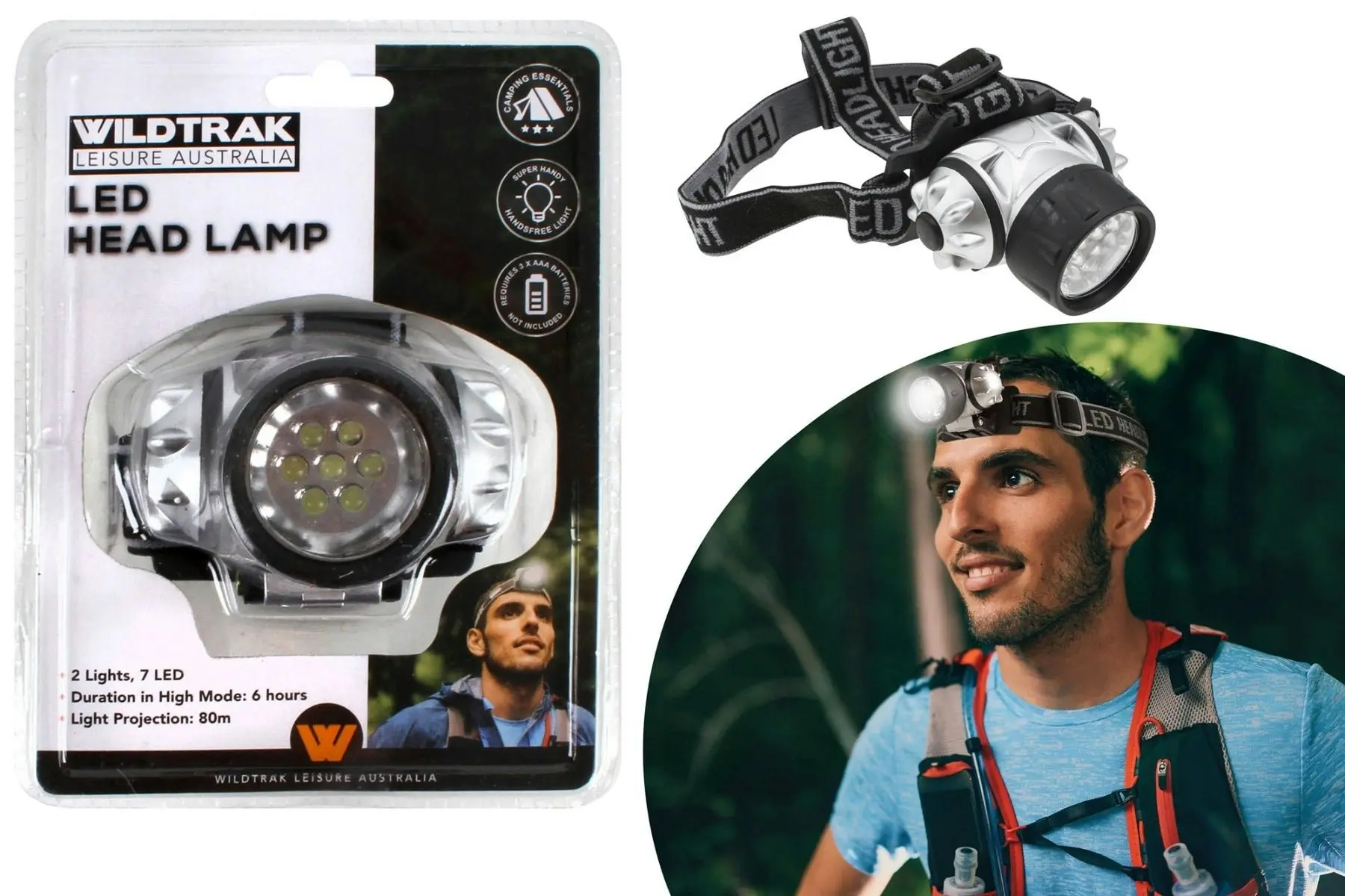 7 Led Headlamp With Adjustable Strap