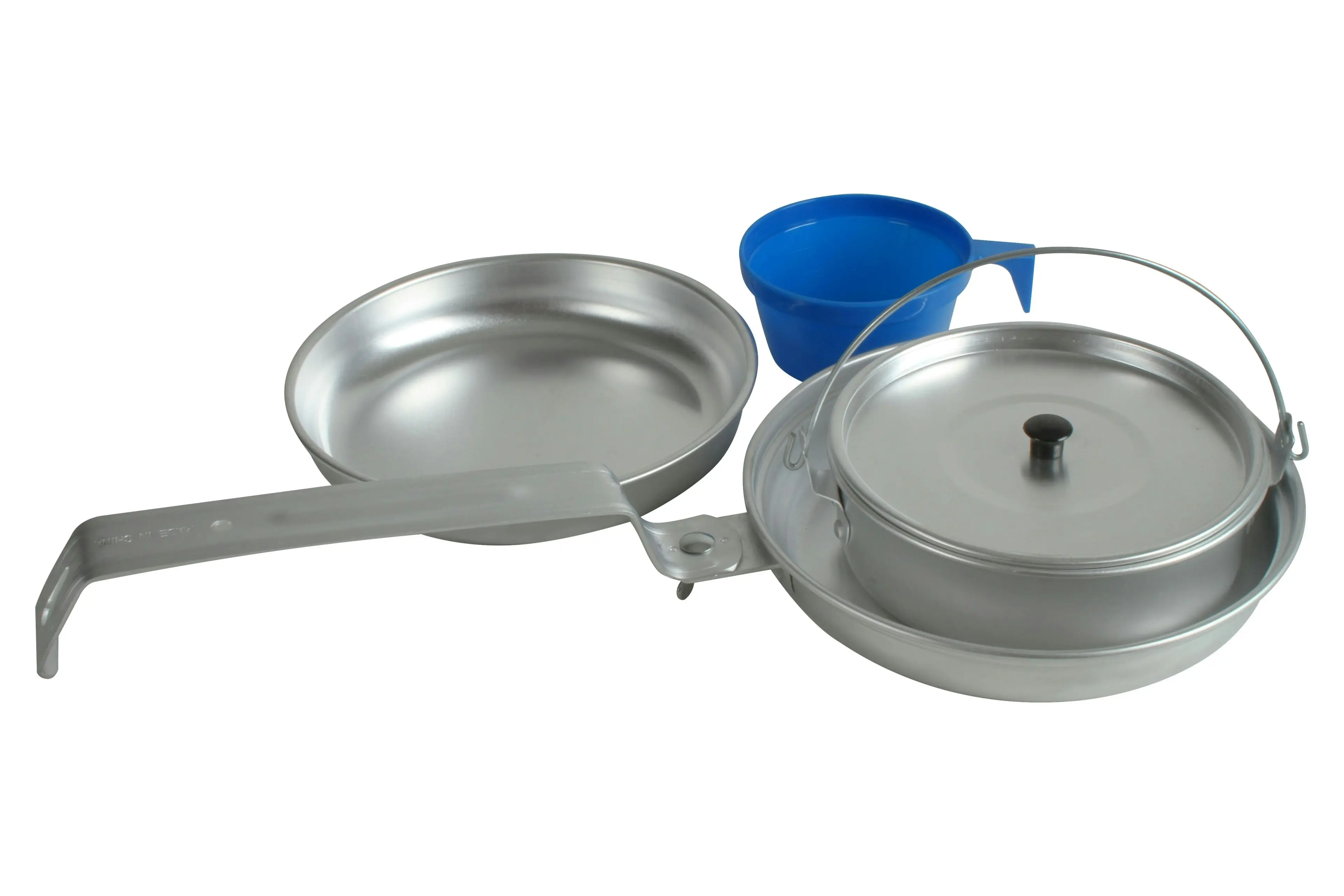 Wildtrak™ Hiker 1P Essential Mess Cooking Kit Aluminum Pots Frypan and Drinking Cup