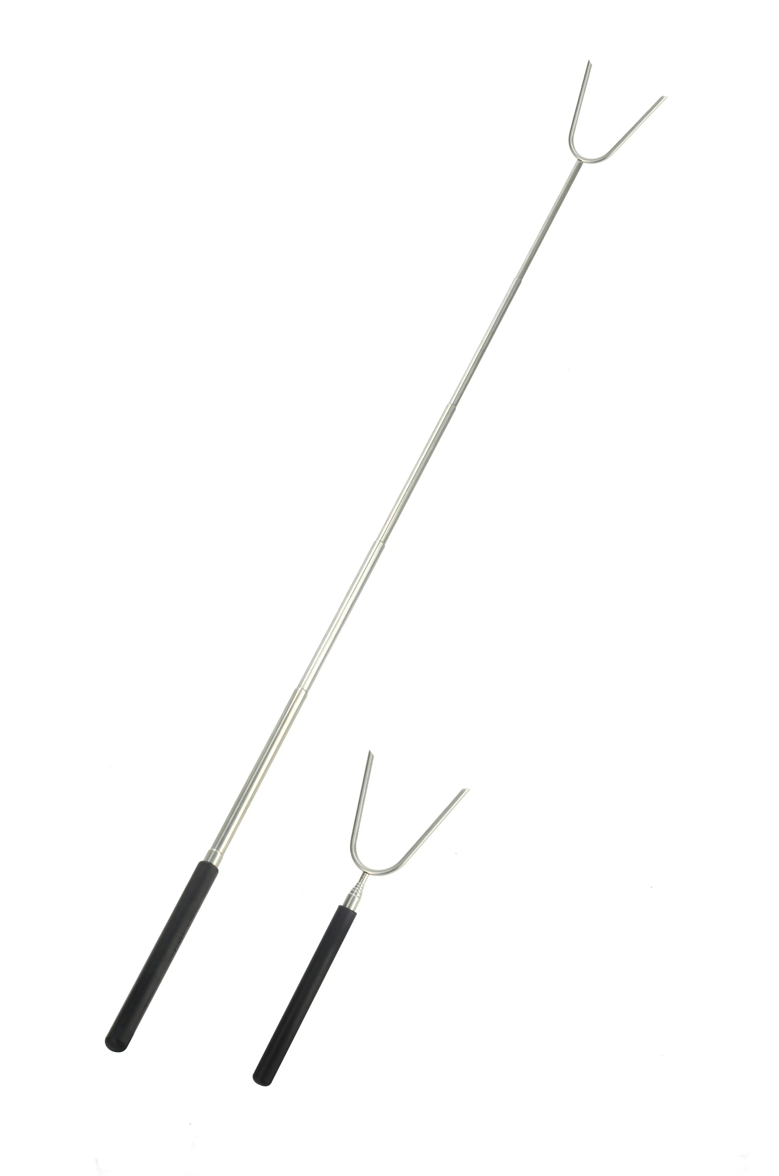 Wildtrak™  86cm Twin Prong Extendable Campfire Fork with Handle - Cook Snags and Marshmallows