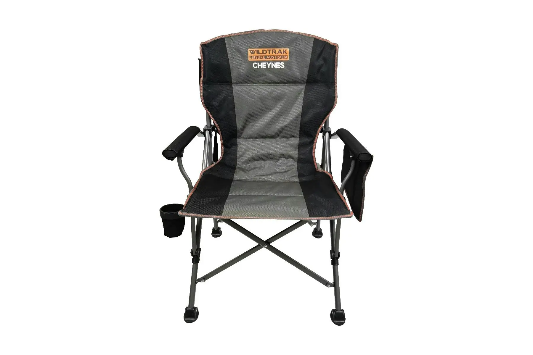 Cheynes Solid Arm Chair with Pocket & Self-Levelling Feet for Camping & Events (Folding Chair + Carry Bag)