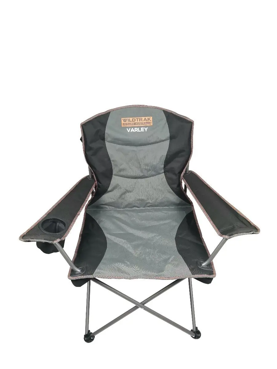 Varley Camp Chair with Cushioned Back &  Zippered Pocket (Folding Chair + Carry Bag)