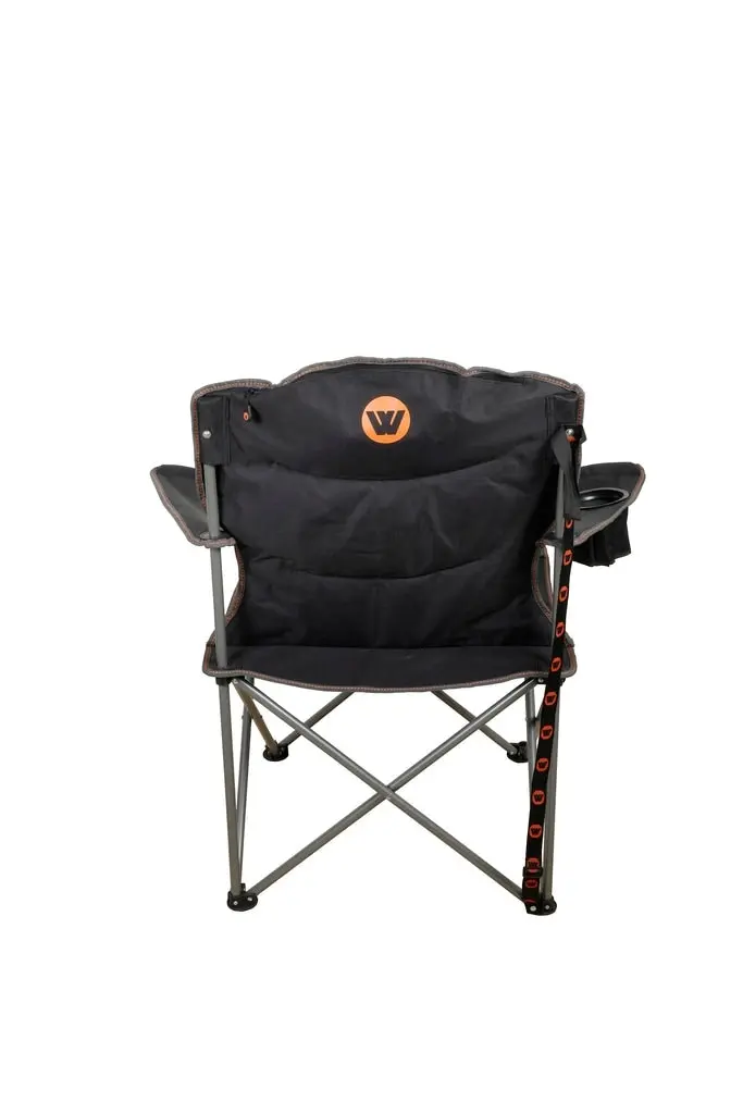 Varley Camp Chair with Cushioned Back &  Zippered Pocket (Folding Chair + Carry Bag)