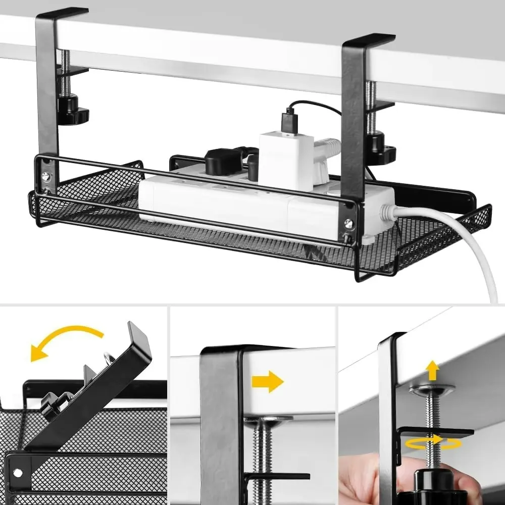 Under Desk Cable Management Tray 2Pk