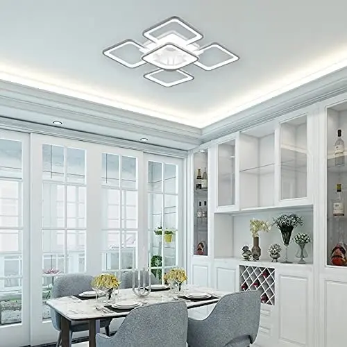 LED Modern Ceiling Light, Square Shape, 72W, Cool (White)