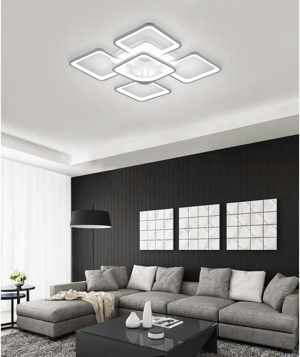 LED Modern Ceiling Light, Square Shape, 72W, Cool (White)