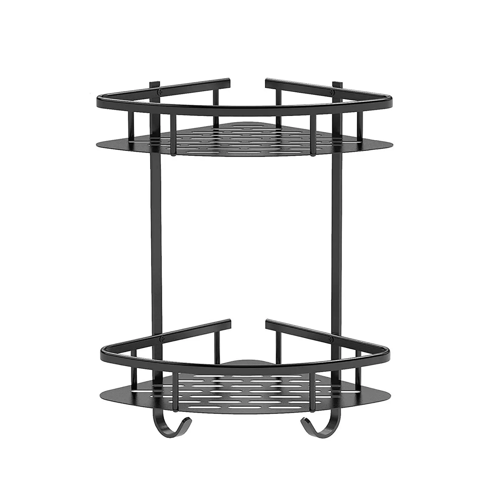 2 Pack Aluminum Adhesive Shower Caddy Corner Shelf Storage Rack for Bathroom