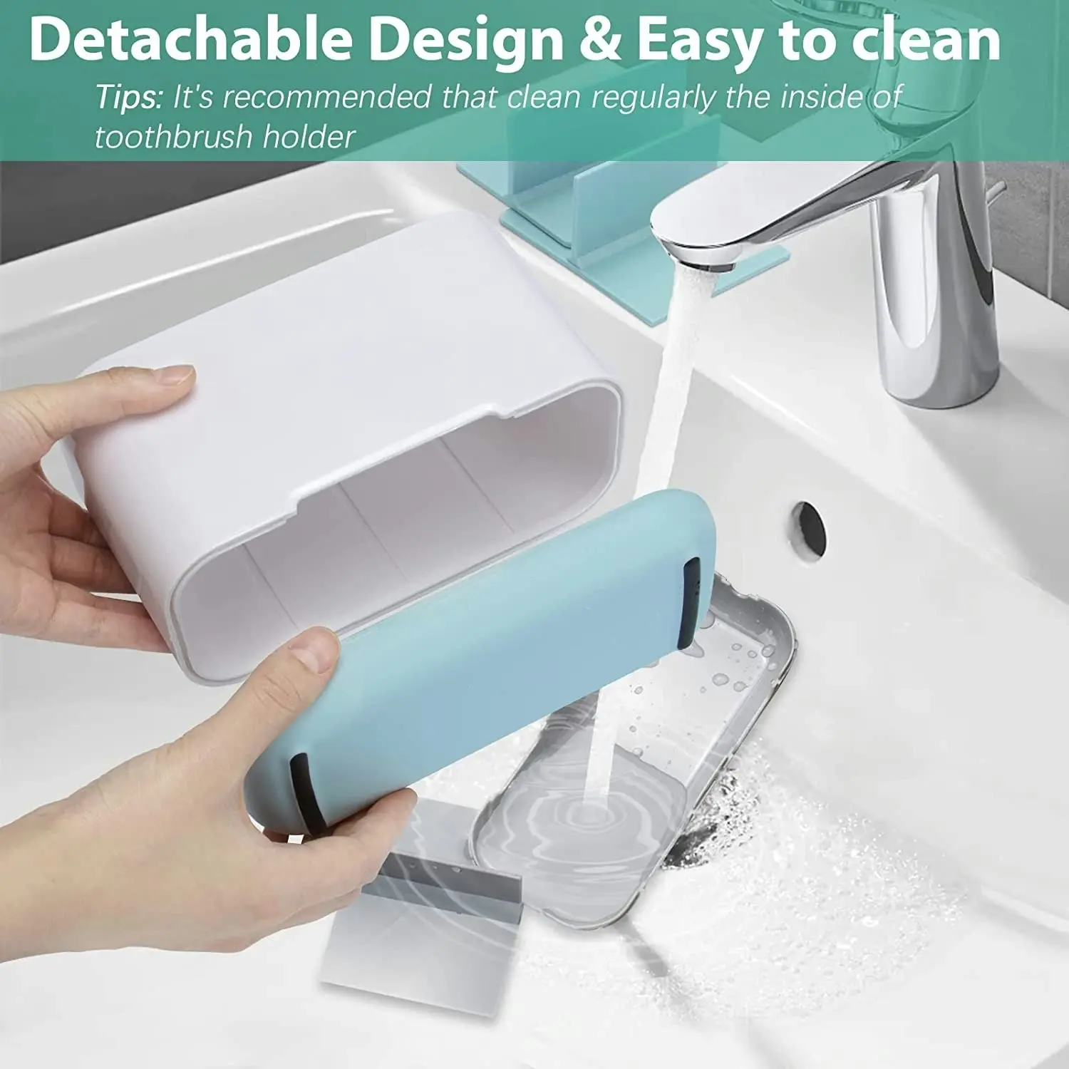 Toothbrush Holder Bathroom Organizer Set Electric Toothpaste Drainage Hole Kids