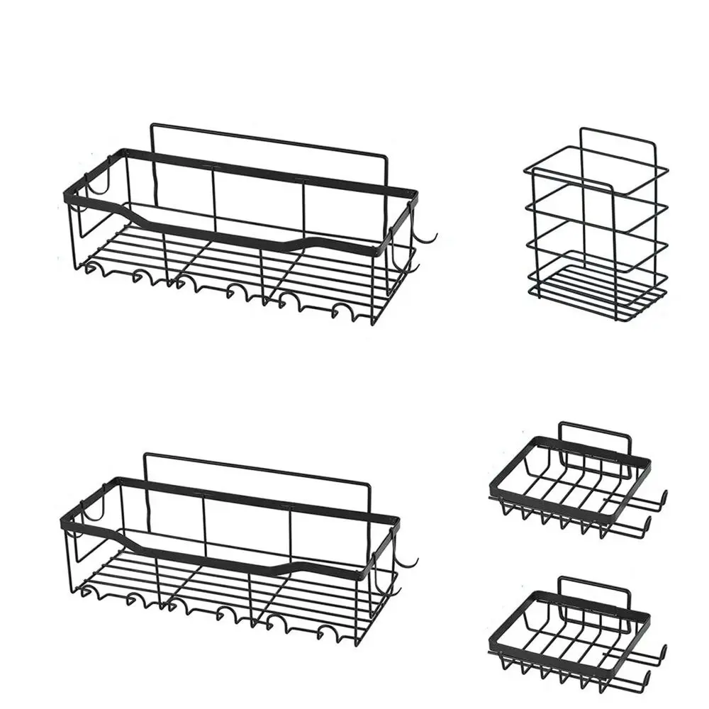 Sel adhesive shower caddy 5-Pack ( Black)