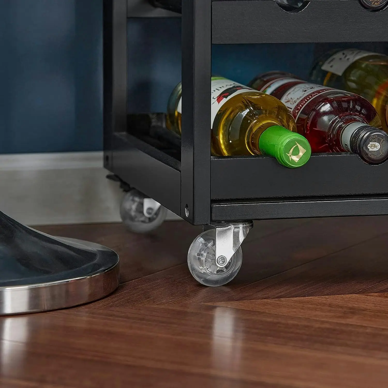 Kitchen Trolley Bottle Rack Drawer Cabinet