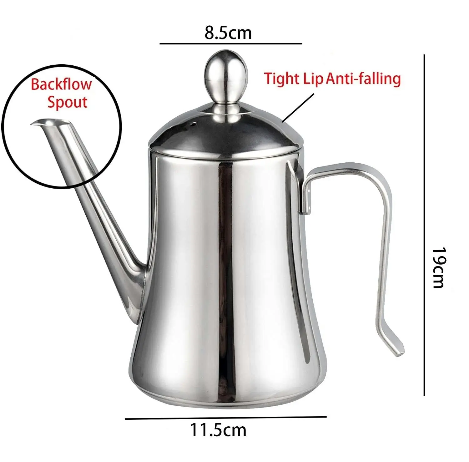 1L Olive Oil Dispenser of Stainless Steel with Drip Free Spout