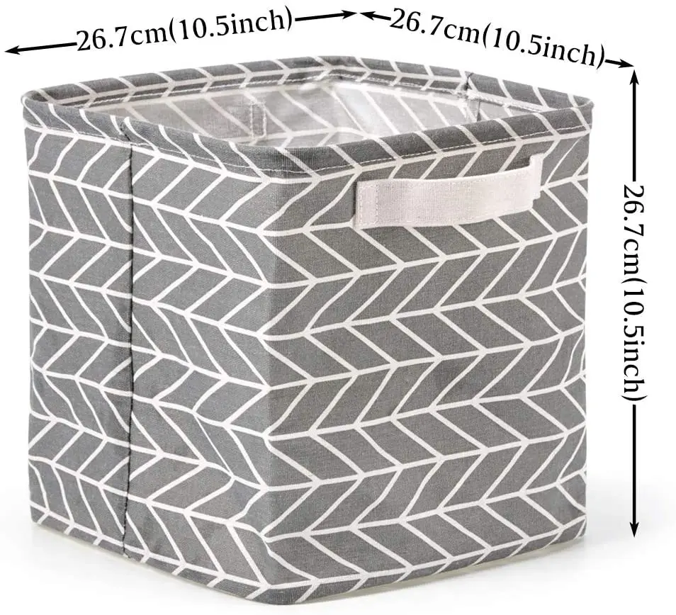 Pack of 6 Foldable Fabric Basket Bin Storage Cube for Nursery, Office and Home DÃƒÂ©cor (Multi)