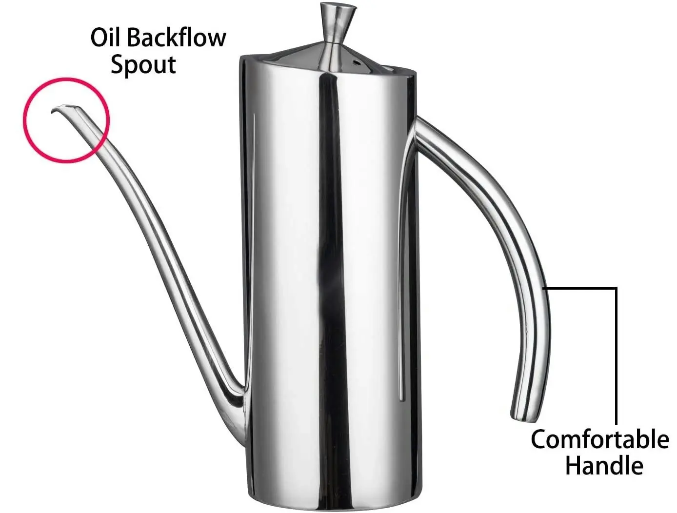 Stainless Steel Olive Oil Dispenser with Drip-Free Spout (700ml)