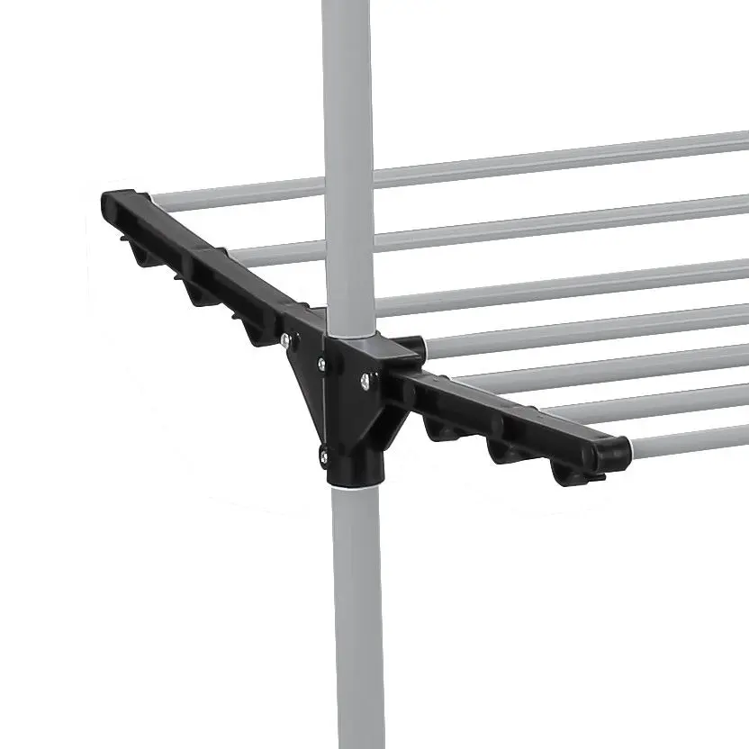 Carla Home Folding 3 Tier Clothes Laundry Drying Rack with Stainless Steel Tubes for Indoor & Outdoor Home