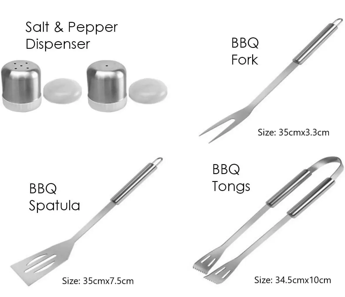 Stainless Steel BBQ Tool Set 21Pcs