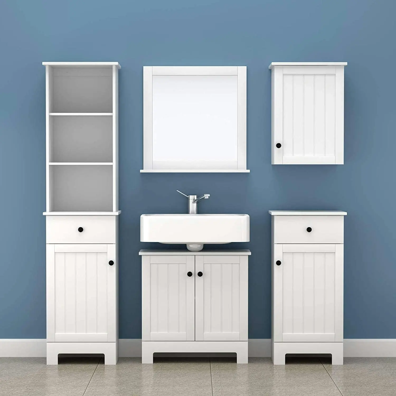 VIKUS White Wall Cabinet with Door 40x52cm