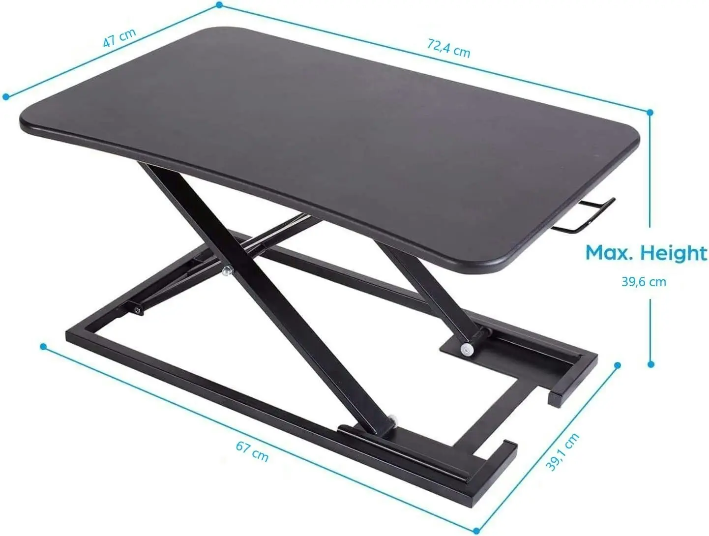 Height Adjustable Standing Desk Converter (Black)