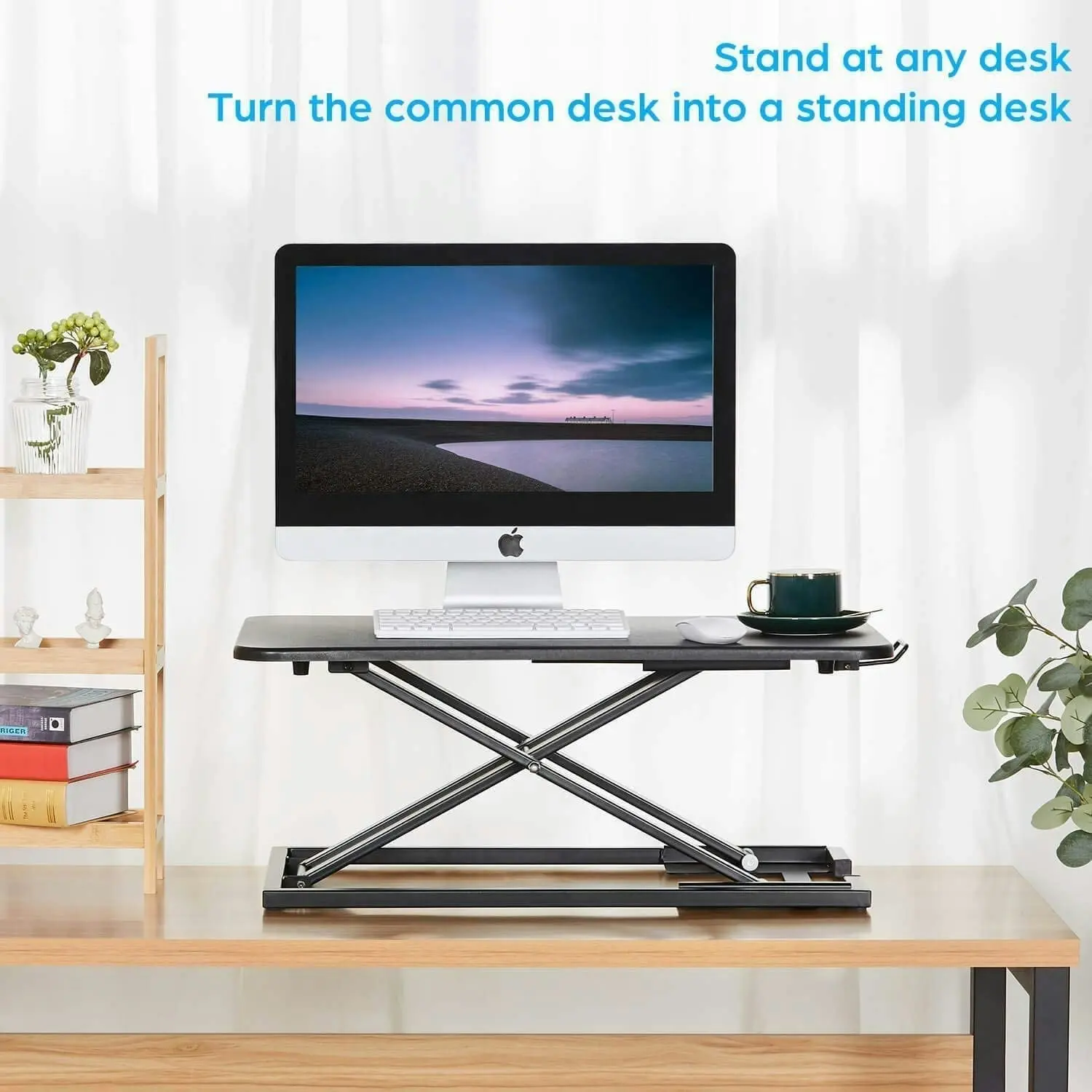 Height Adjustable Standing Desk Converter (Black)