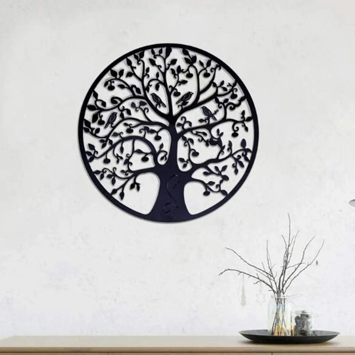 Tree of Life Wall Art Metal (60 x 60 cm)