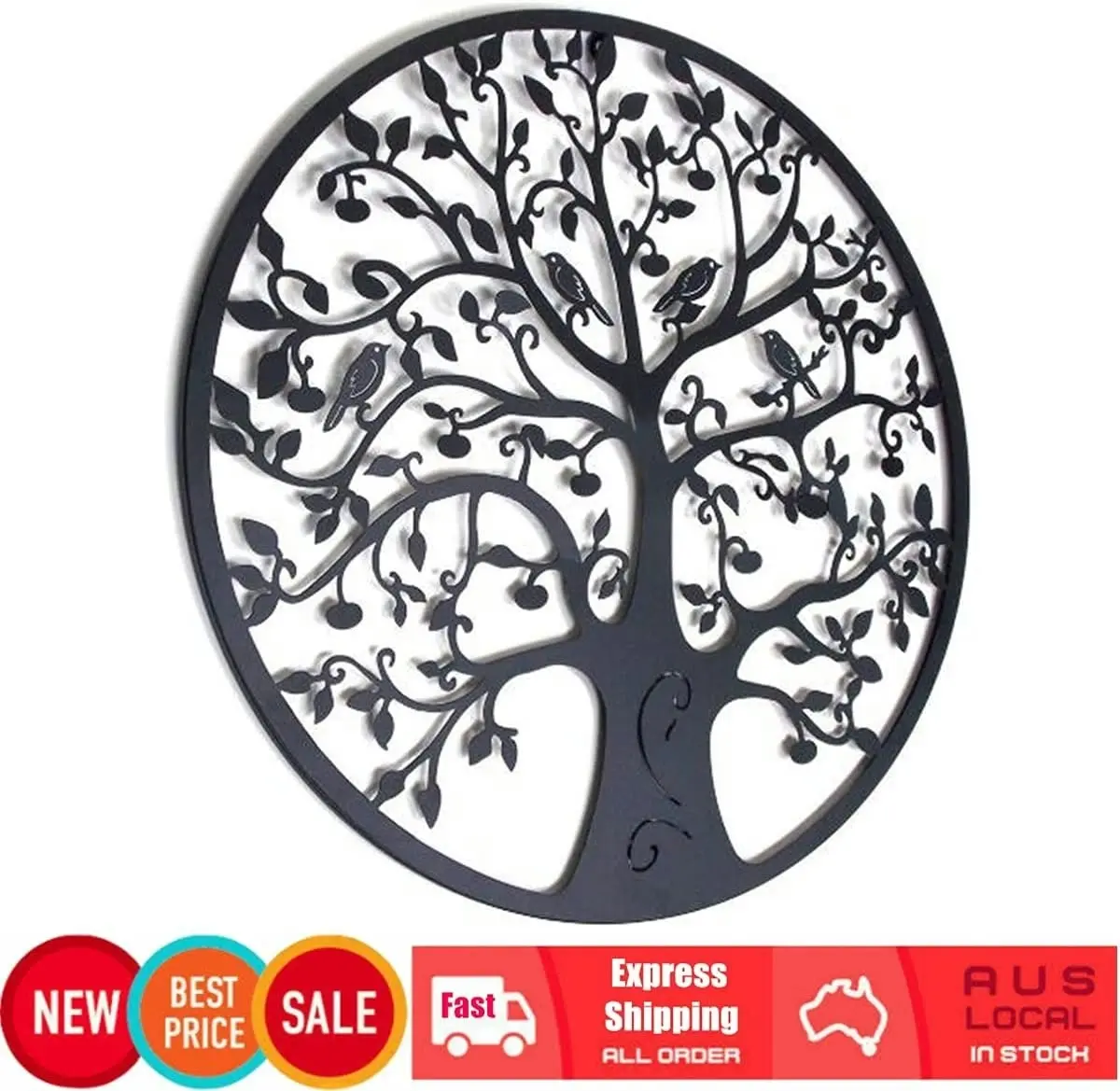 Tree of Life Wall Art Metal (60 x 60 cm)