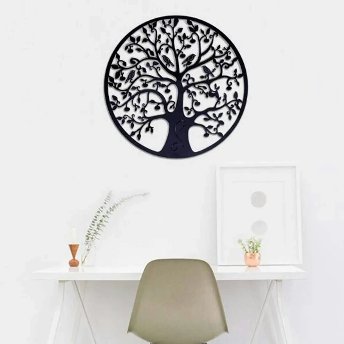 Tree of Life Wall Art Metal (60 x 60 cm)