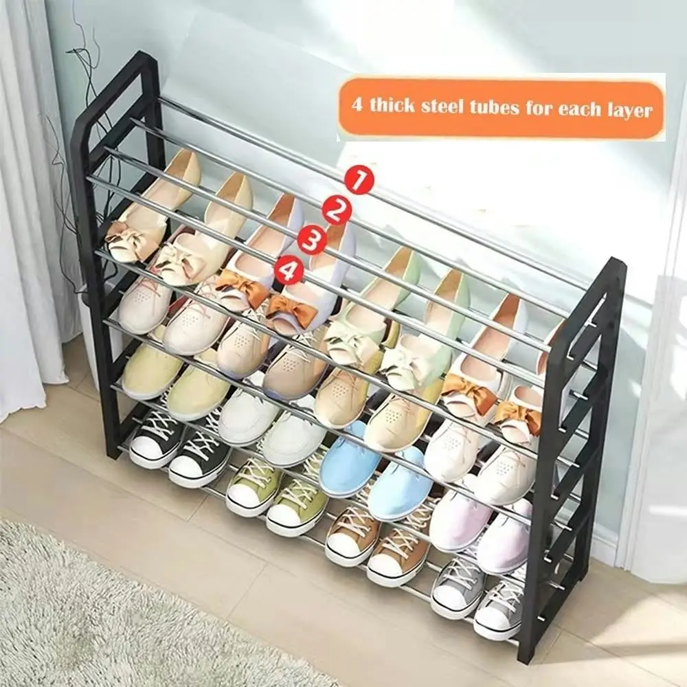 4 tier Shoe Rack Storage Organiser (White)