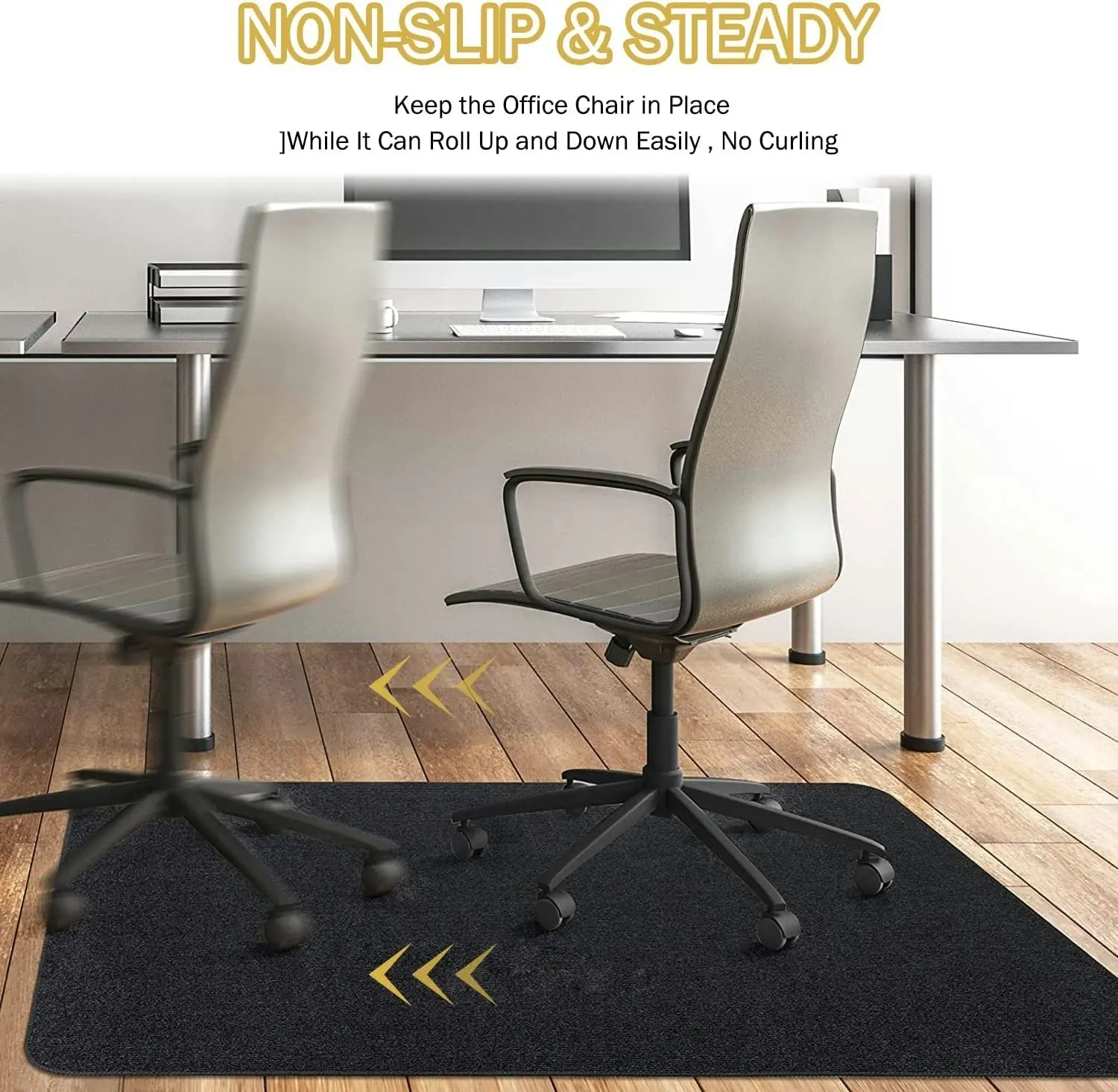 Chair Mat Hard Floor Protector Non-Slip Desk Carpet 90x140cm