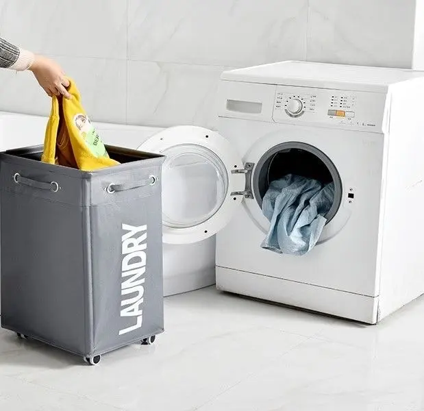 Rolling Laundry Basket with Wheels