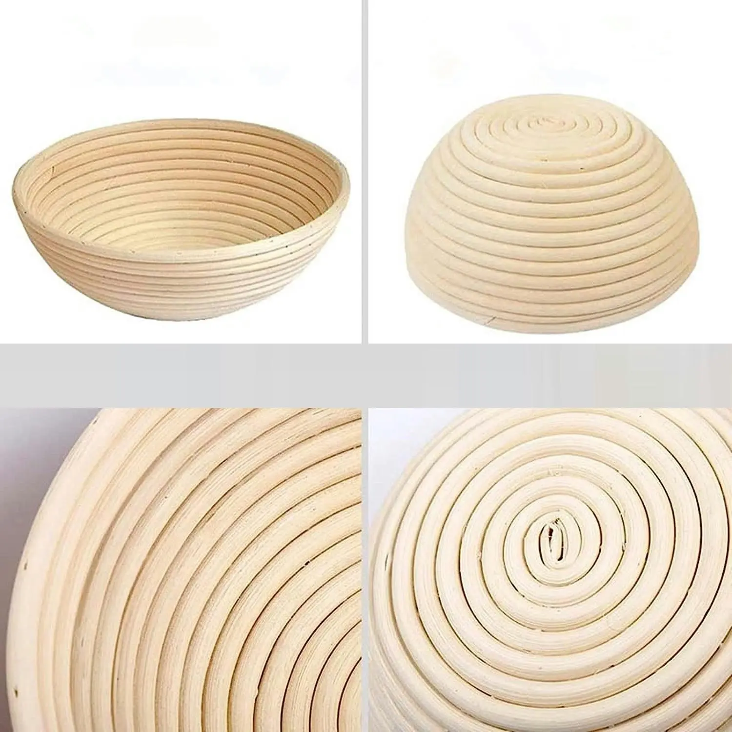 Bread Proofing Basket Kit: Basket, Lame, Scraper, Liner, Whisk, Bag, 23 cm